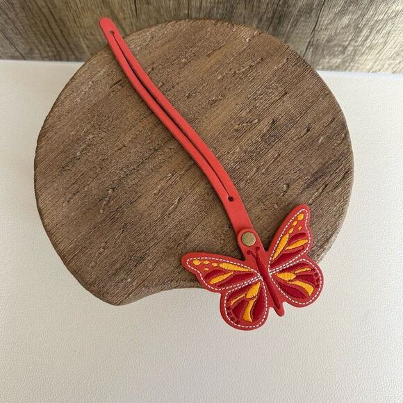 SHERBET Portland Leather Butterfly Charm FAST SHIP Monarca Tassel - Picture 3 of 6